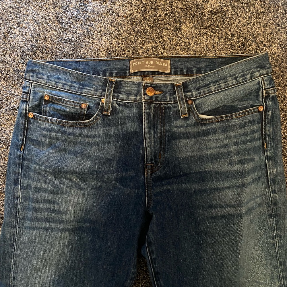Womens Point Sur Denim Raw Hem Capri’s Size 31x25.5 IL:M